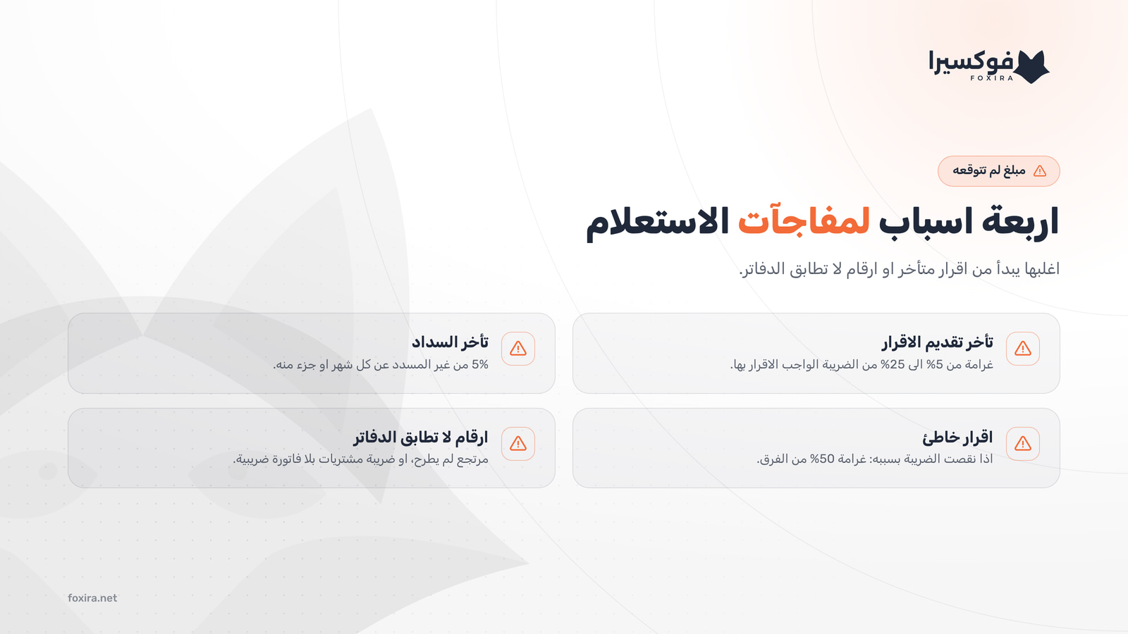 اسباب ظهور مستحقات او غرامات غير متوقعة في الاستعلام لدى هيئة الزكاة والضريبة والجمارك